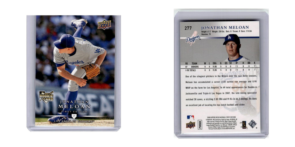 2008 Upper Deck First Edition Jonathan Meloan RC Dodgers #277