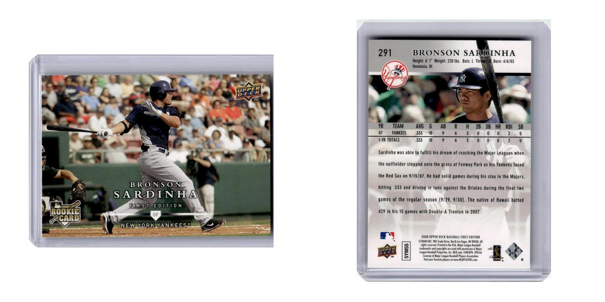 2008 Upper Deck First Edition Bronson Sardinha RC Yankees #291