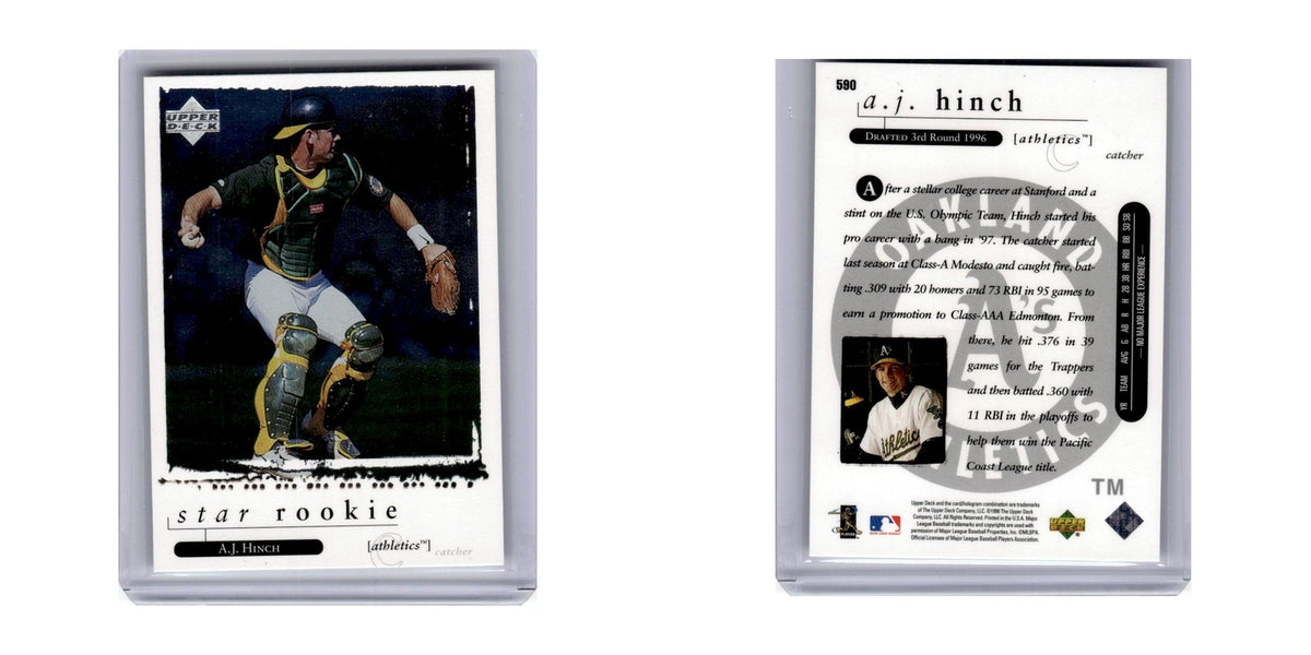 1998 UD Choice Rookie Class A.J. Hinch Athletics #590