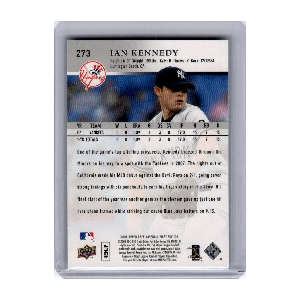2008 Upper Deck First Edition Ian Kennedy RC Yankees #273