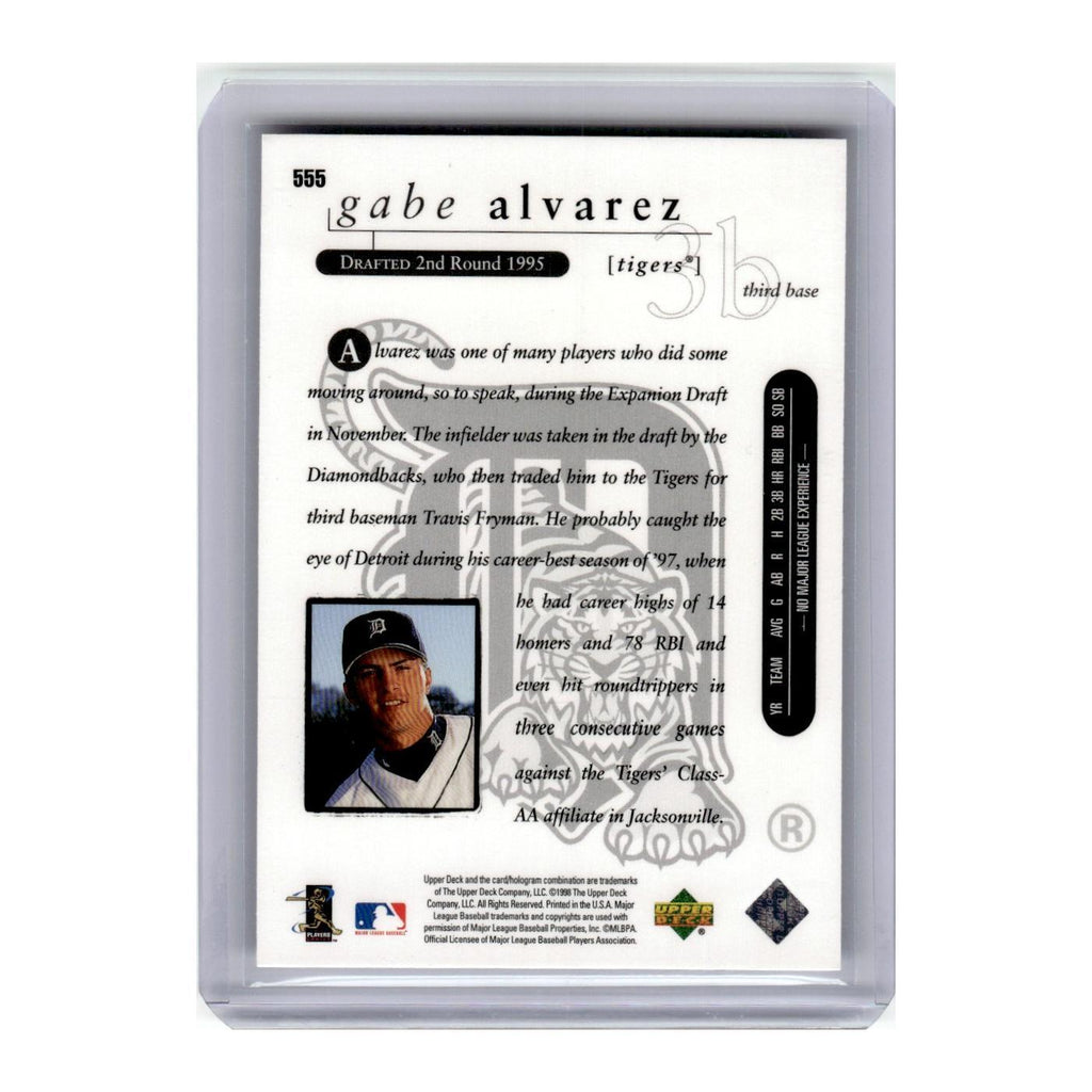 1998 Upper Deck Star Rookies Gabe Alvarez Tigers #555