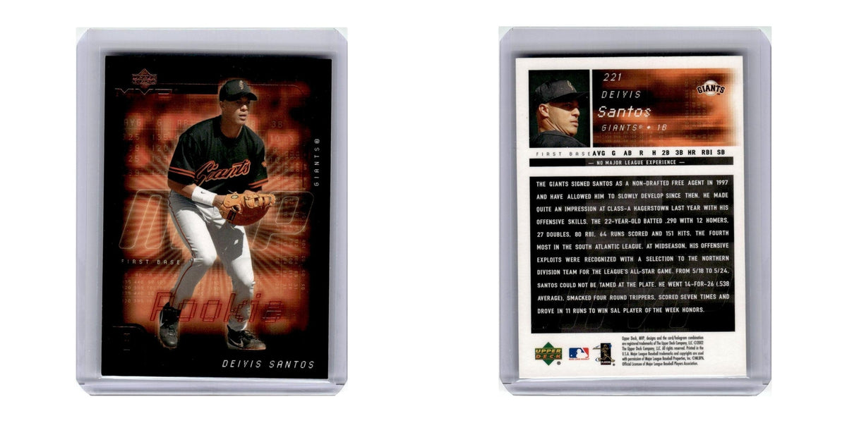 2002 Upper Deck MVP Deivis Santos Giants #221
