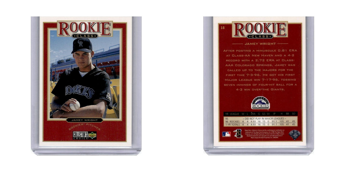 1997 Collector's Choice Rookie Class Jamey Wright Rockies #18