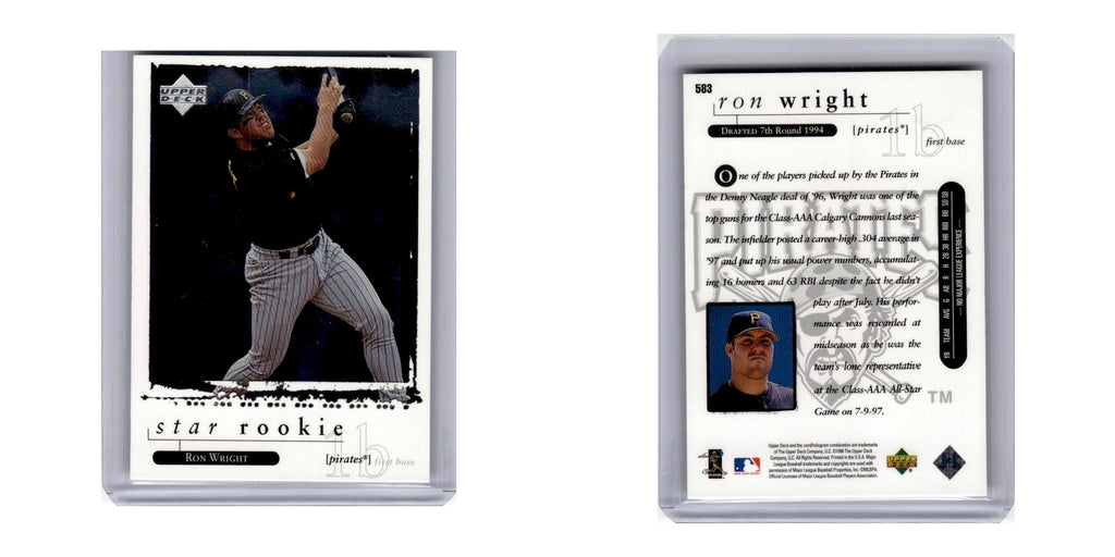 1998 Upper Deck Star Rookies Ron Wright Pirates #583