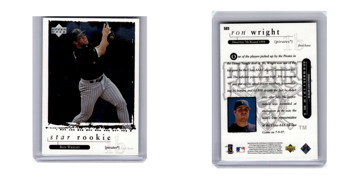 1998 Upper Deck Star Rookies Ron Wright Pirates #583