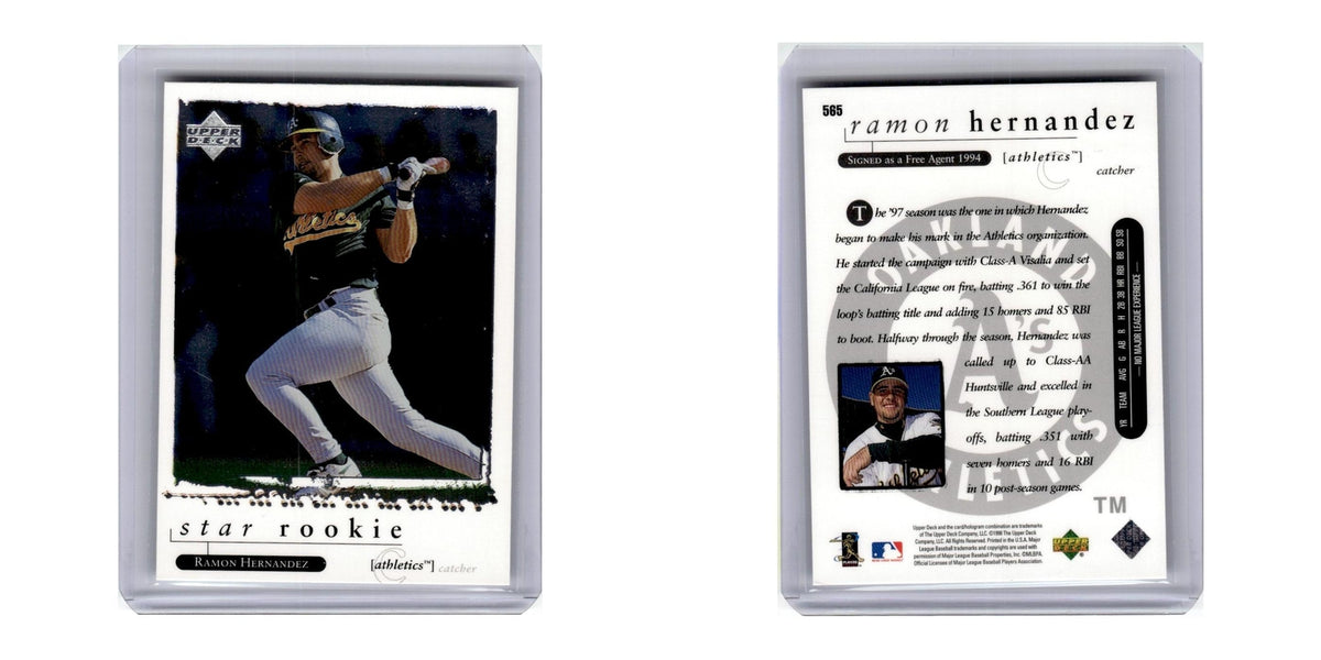 1998 Upper Deck Star Rookies Ramon Hernandez Athletics #565