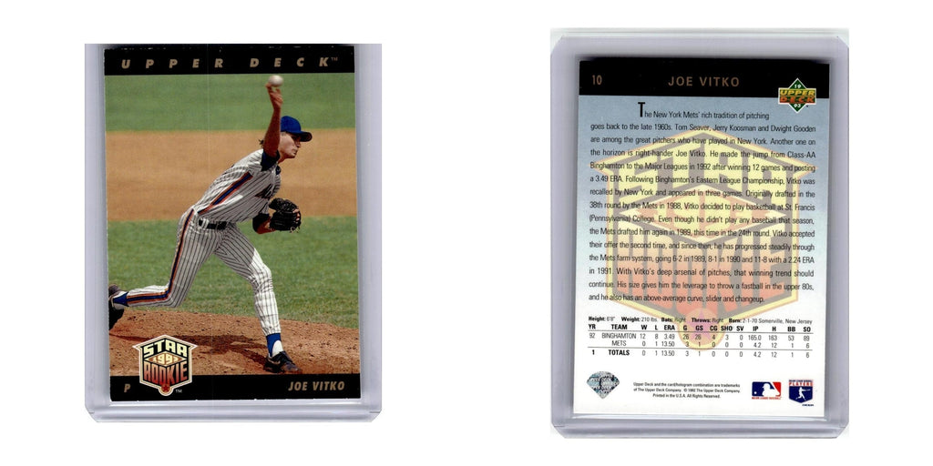 1993 Upper Deck Star Rookies Joe Vitko Mets #10