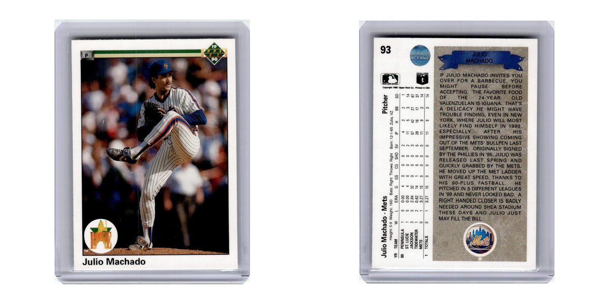 1990 Upper Deck Julio Machado RC Mets #93