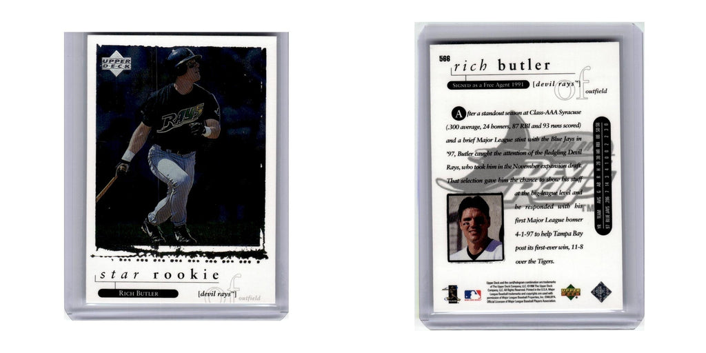 1998 Upper Deck Star Rookies Rich Butler RC Rays #566