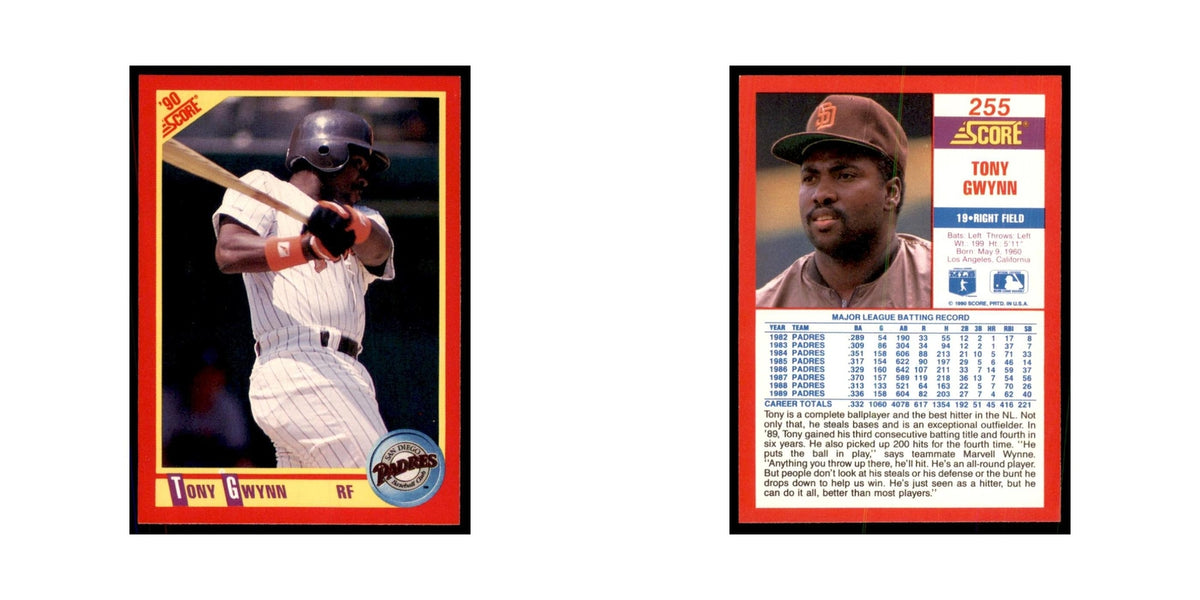 1990 Score Tony Gwynn Baseball Cards #255