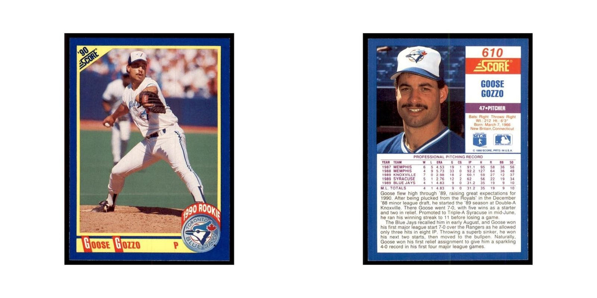 1990 Score Goose Gozzo Baseball Cards #610