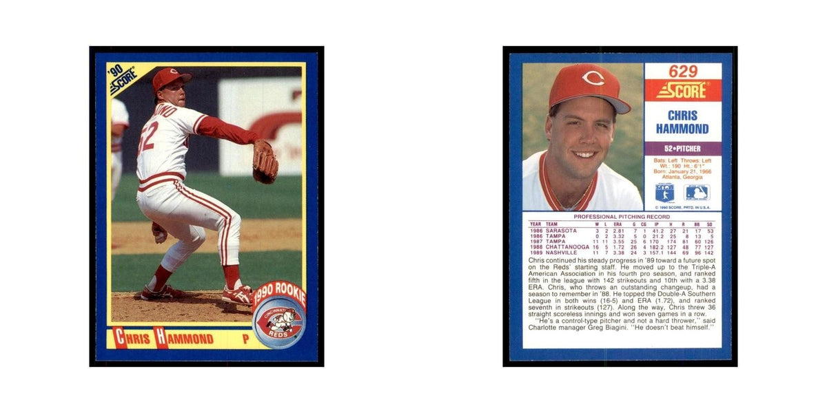 1990 Score Chris Hammond Baseball Cards #629