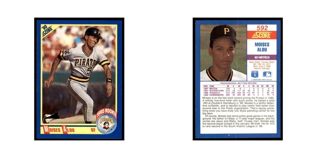 1990 Score Moises Alou Baseball Cards #592