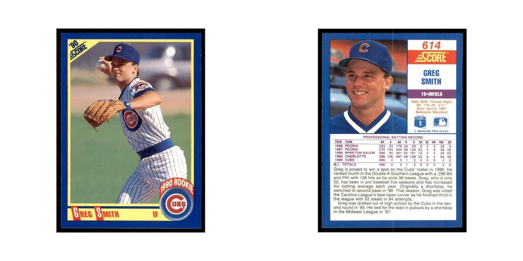 1990 Score Greg Smith Baseball Cards #614