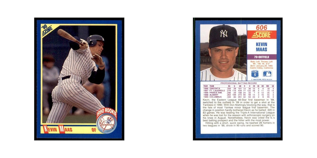 1990 Score Kevin Maas Baseball Cards #606
