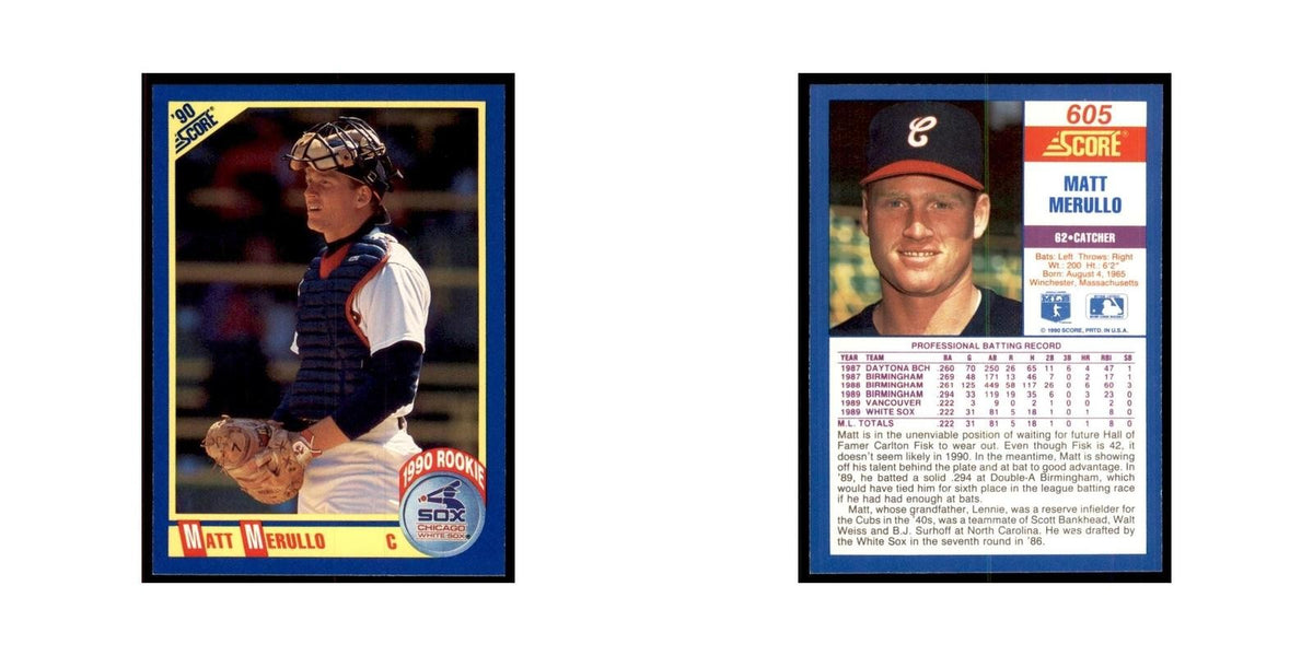 1990 Score Matt Merullo Baseball Cards #605