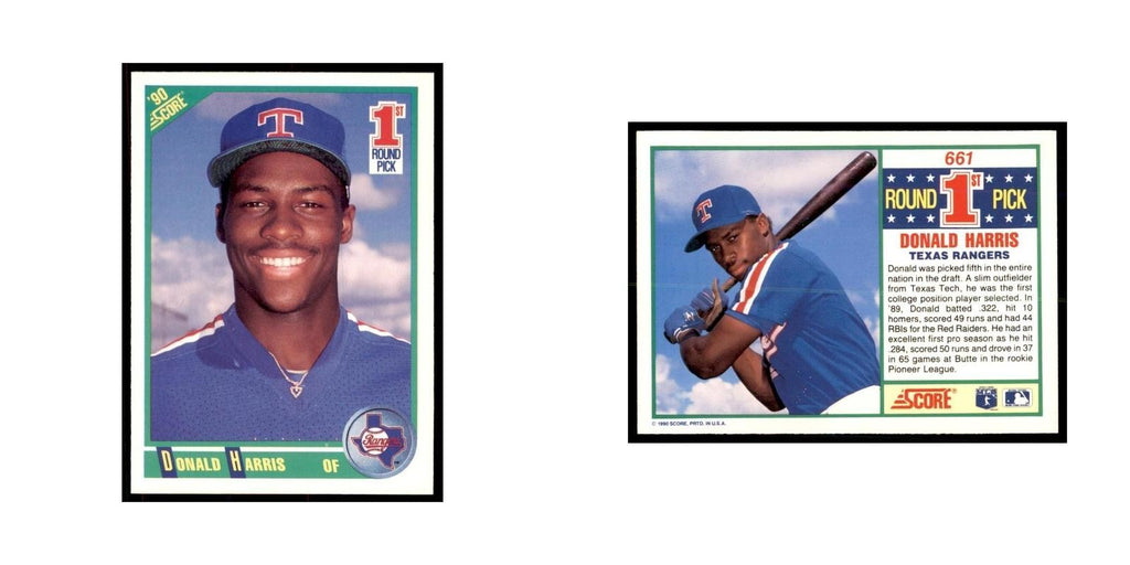 1990 Score Donald Harris Baseball Cards #661