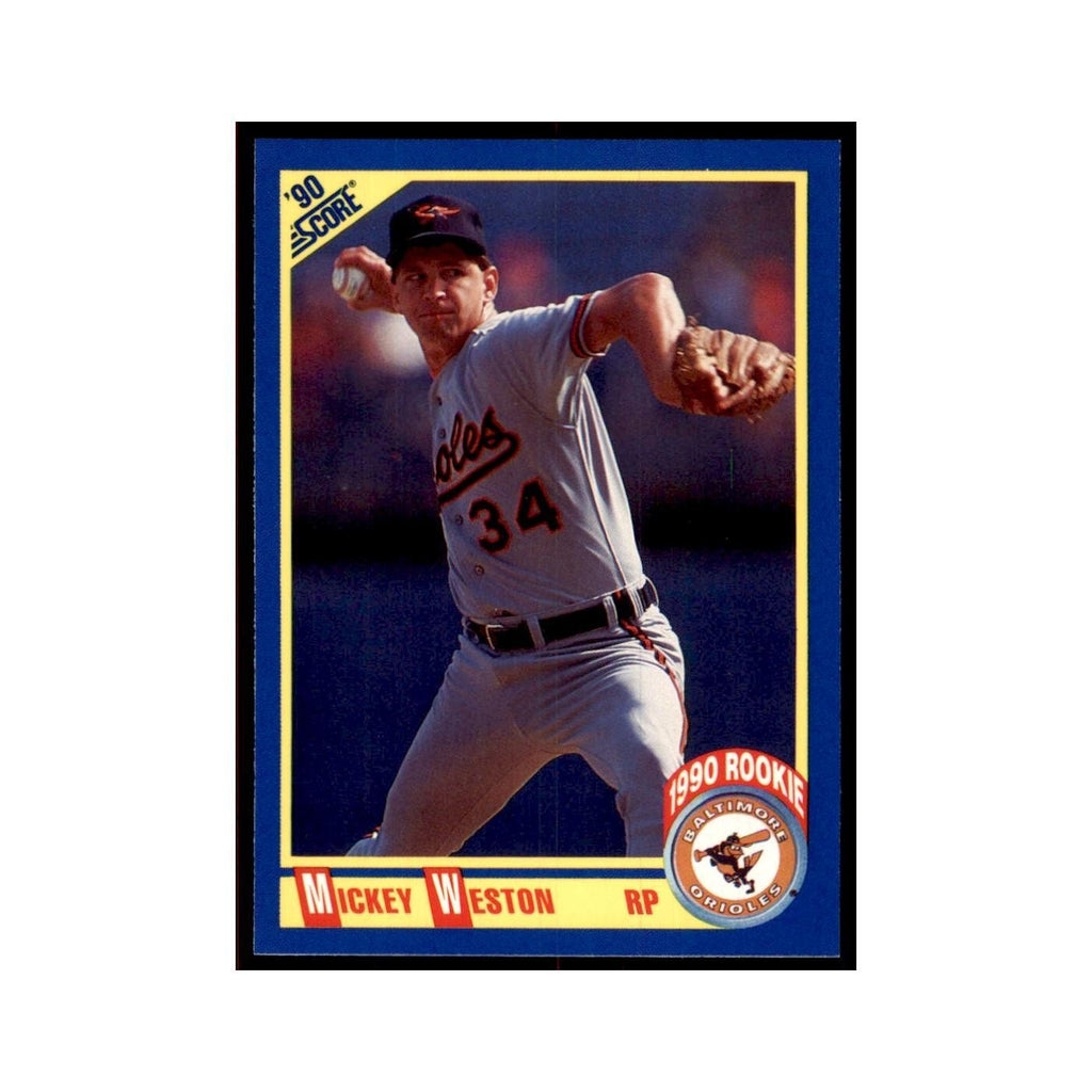 1990 Score Mickey Weston Baseball Cards #616