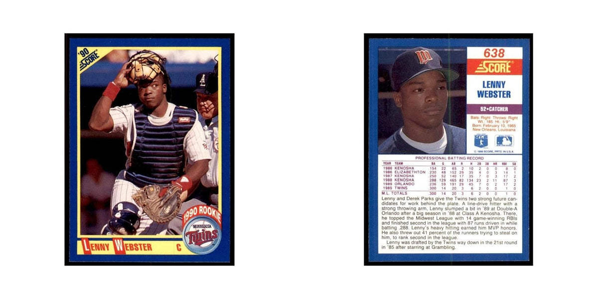 1990 Score Lenny Webster Baseball Cards #638