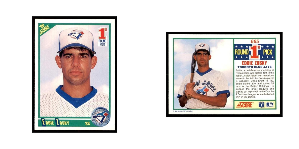 1990 Score Eddie Zosky Baseball Cards #665