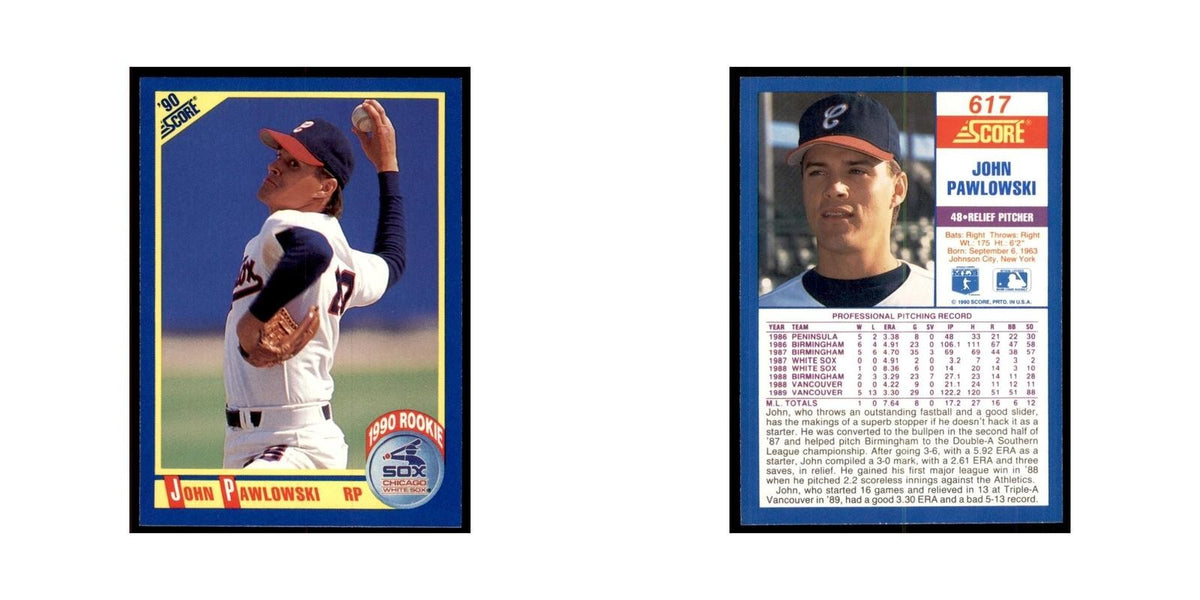 1990 Score John Pawlowski Baseball Cards #617