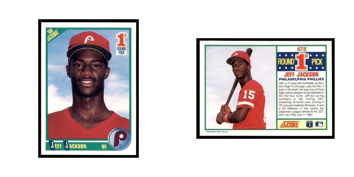 1990 Score Jeff Jackson Baseball Cards #678