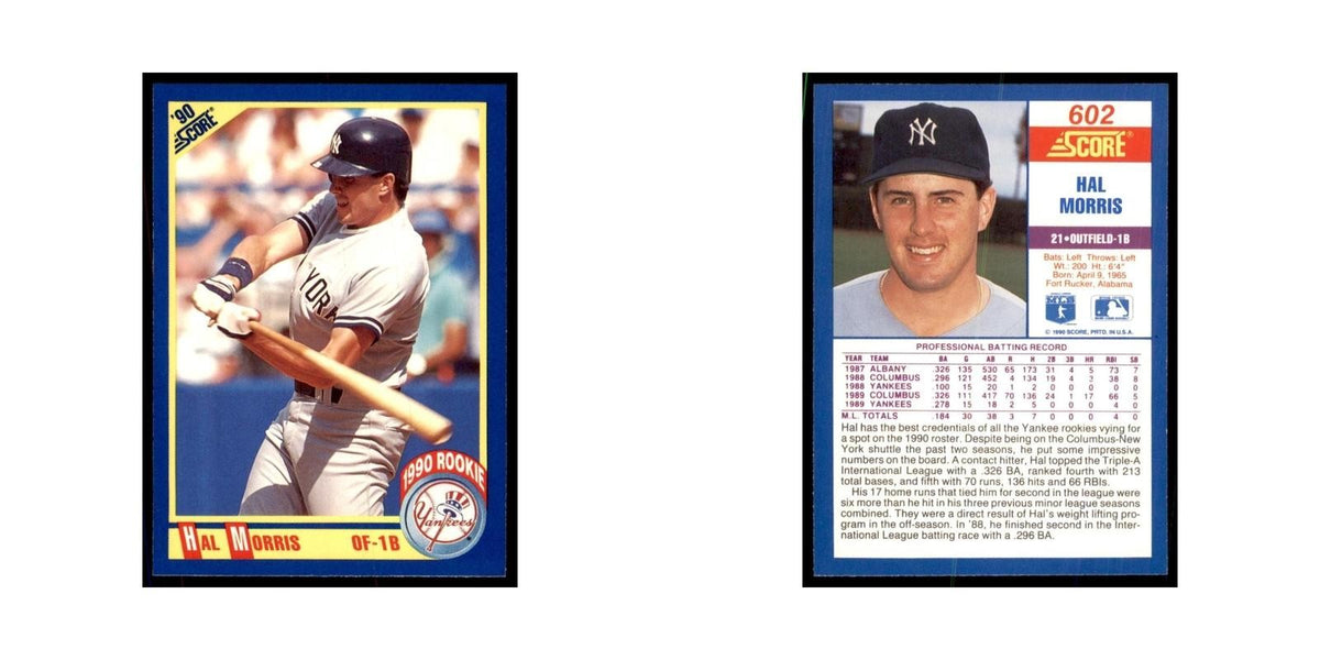 1990 Score Hal Morris Baseball Cards #602
