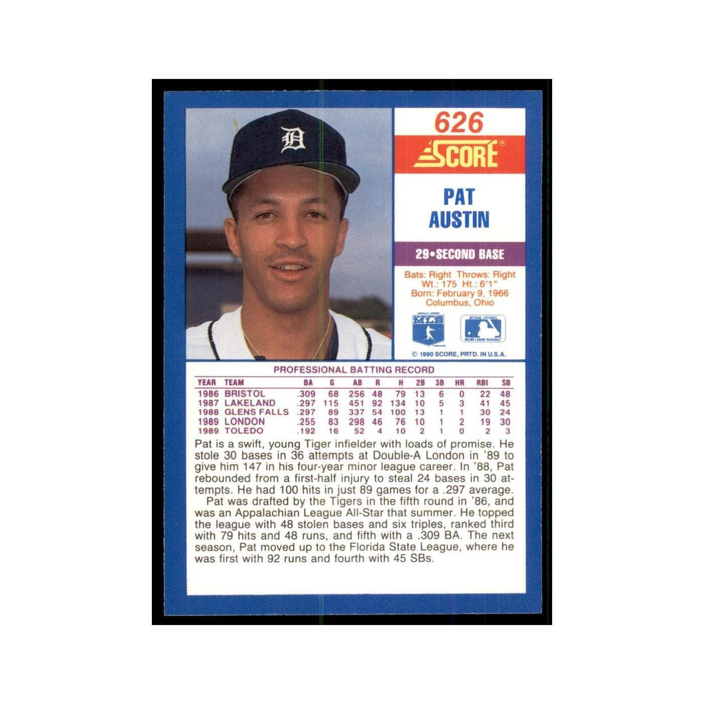 1990 Score Pat Austin Baseball Cards #626
