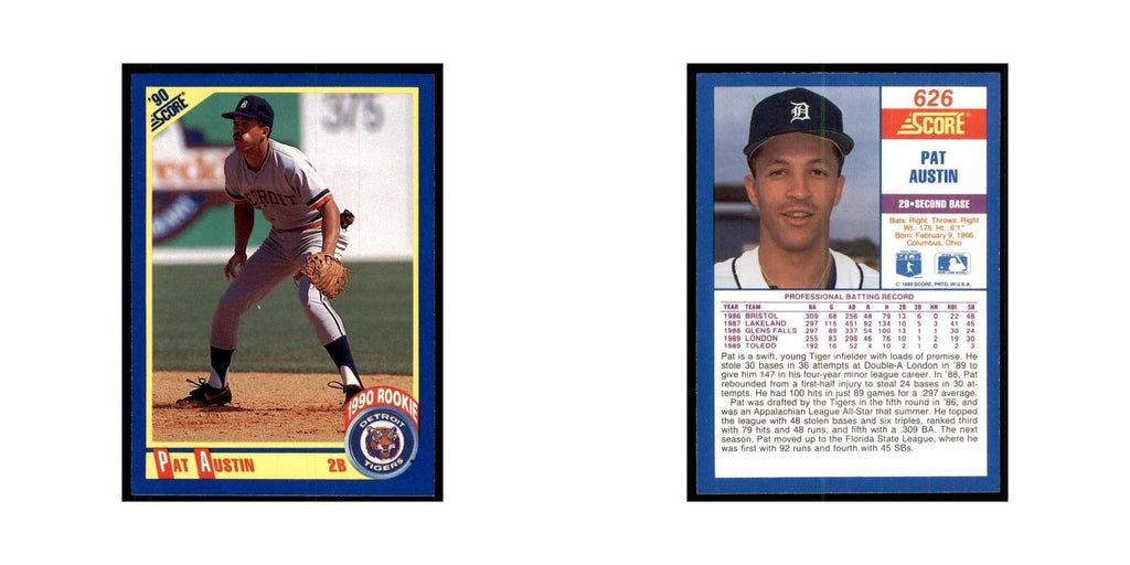 1990 Score Pat Austin Baseball Cards #626