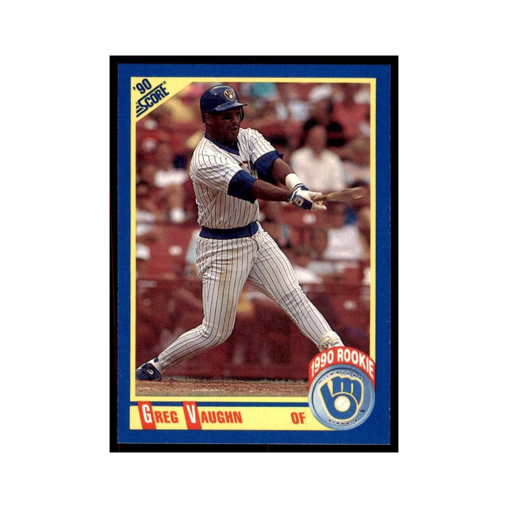 1990 Score Greg Vaughn Baseball Cards #585