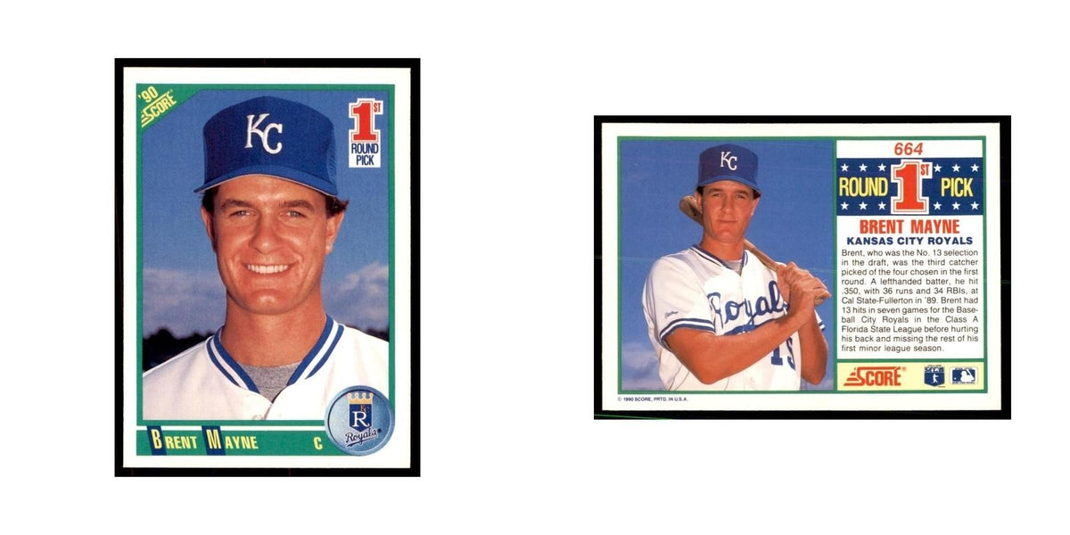 1990 Score Brent Mayne Baseball Cards #664