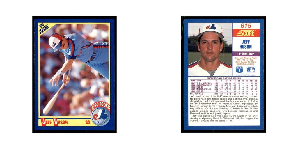 1990 Score Jeff Huson Baseball Cards #615