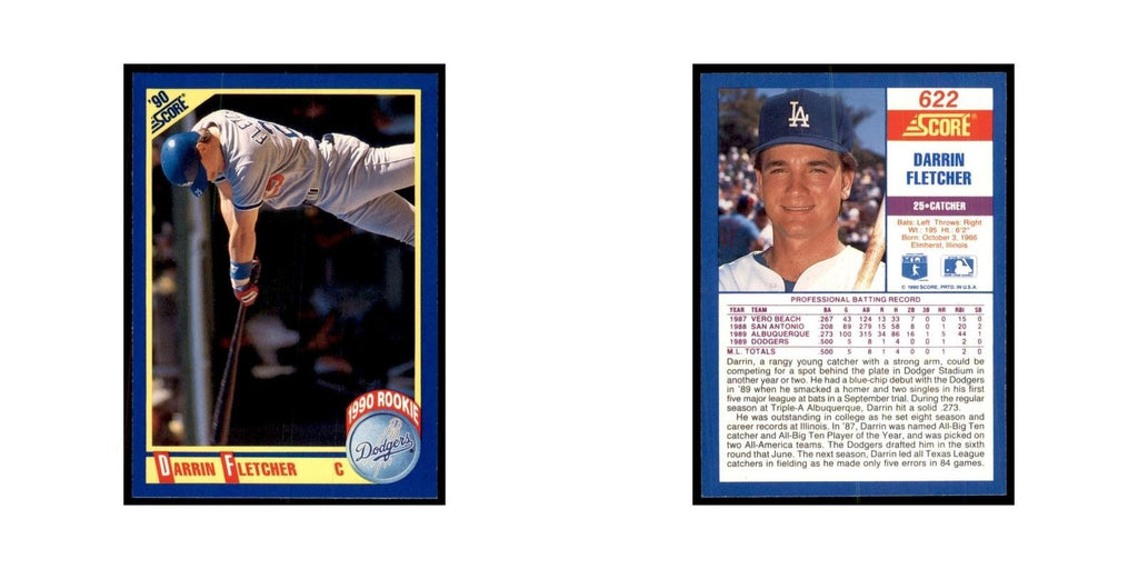1990 Score Darrin Fletcher Baseball Cards #622