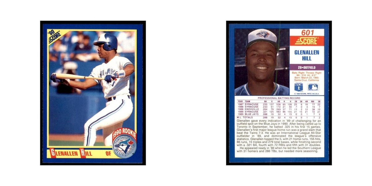 1990 Score Glenallen Hill Baseball Cards #601