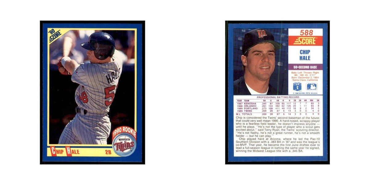1990 Score Chip Hale Baseball Cards #588