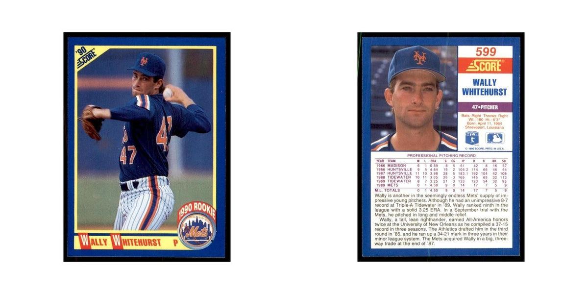 1990 Score Wally Whitehurst Baseball Cards #599