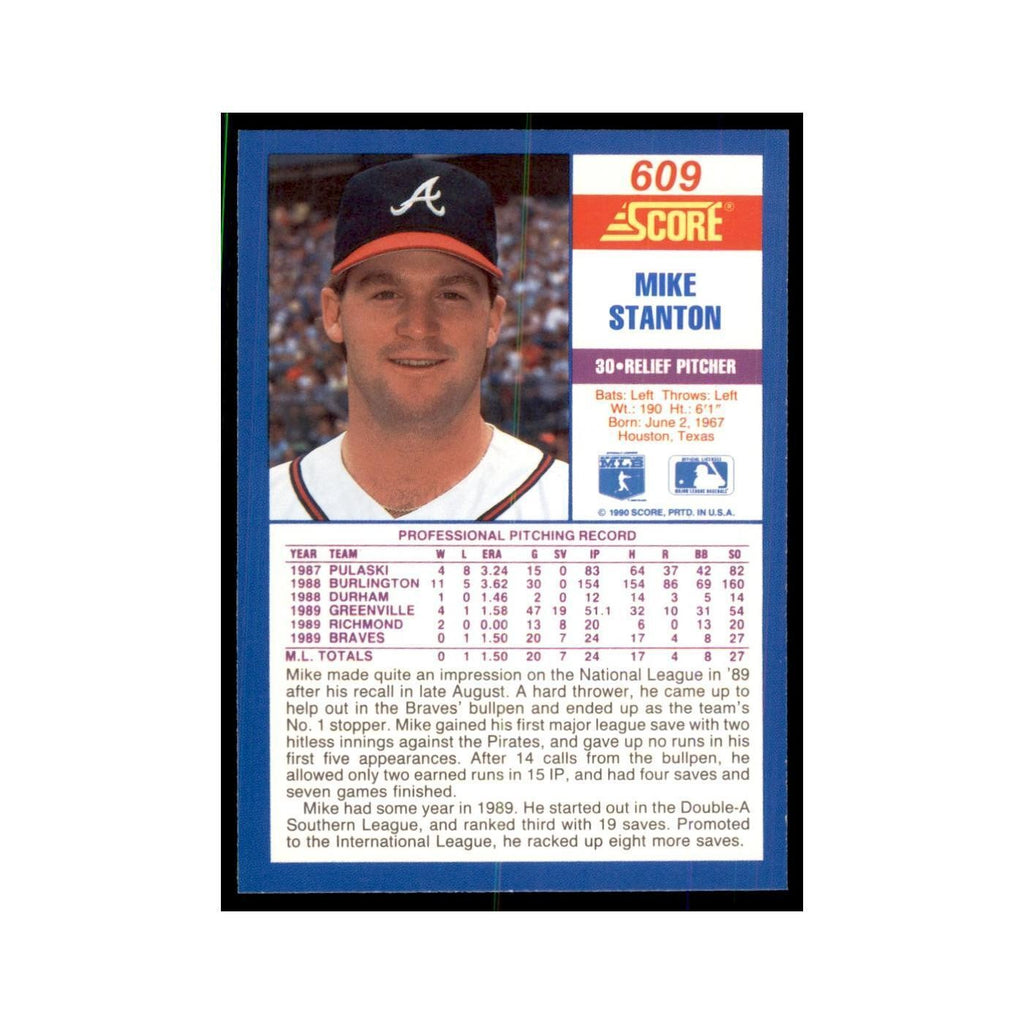 1990 Score Mike Stanton Baseball Cards #609
