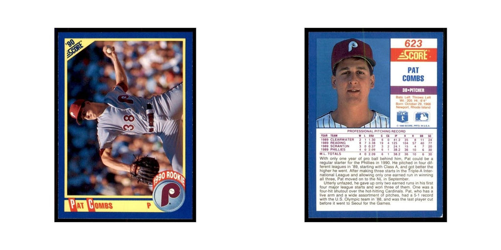 1990 Score Pat Combs Baseball Cards #623