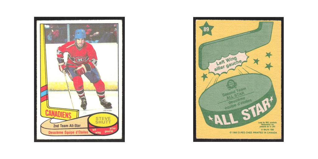 1980 O-Pee-Chee Steve Shutt Montreal Canadiens #89