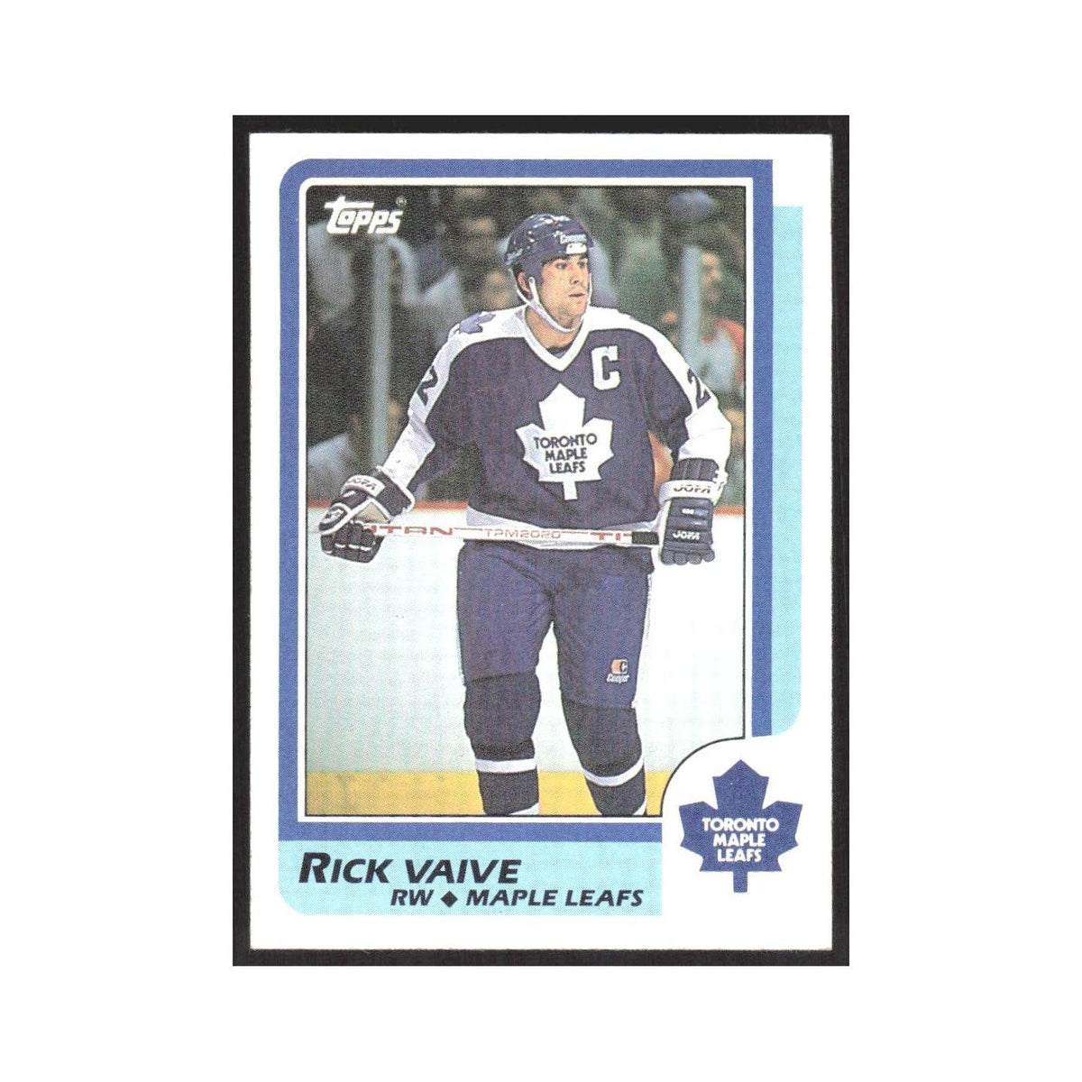 1986 Topps Rick Vaive Toronto Maple Leafs #191