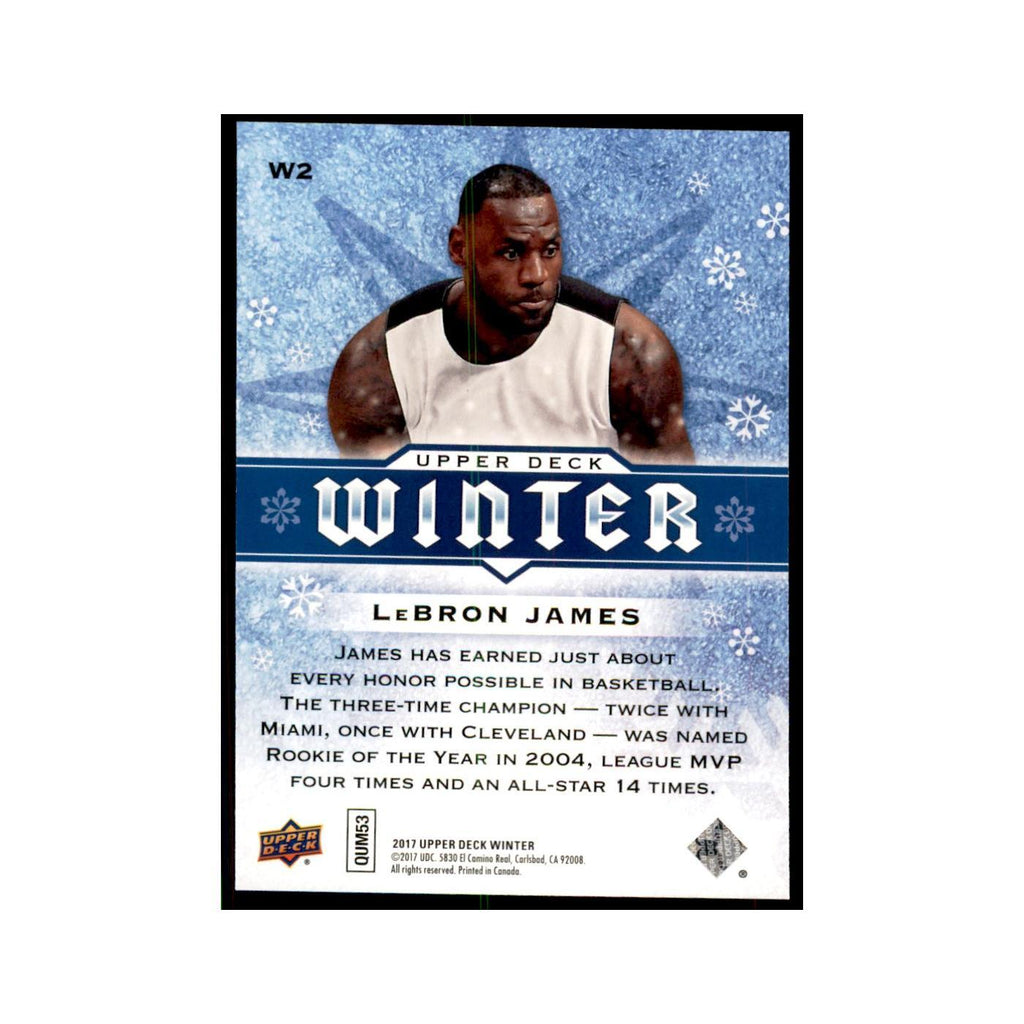2017 Upper Deck Winter LeBron James Hockey Cards #W2