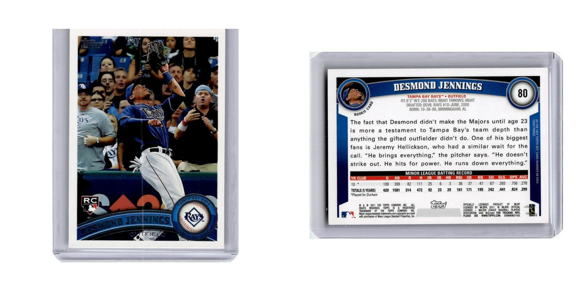 2011 Topps Desmond Jennings RC Rays #80