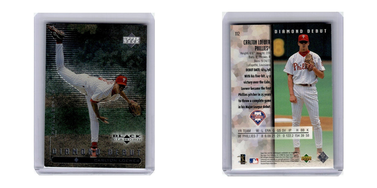 1999 Upper Deck Black Diamond Carlton Loewer Phillies #112