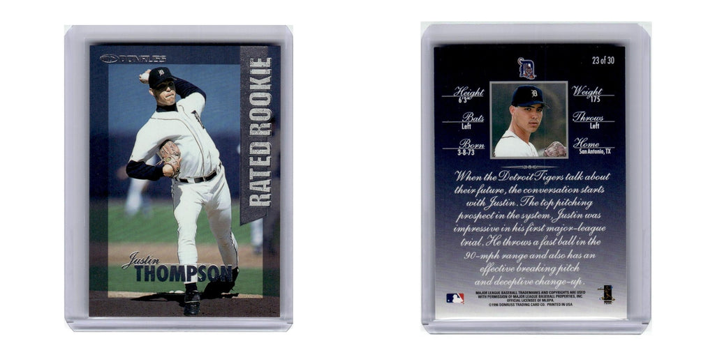 1996 Donruss Rated Rookie Justin Thompson Tigers #23