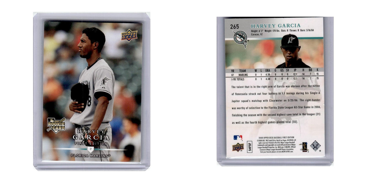 2008 Upper Deck First Edition Harvey Garcia RC Florida Marlins #265