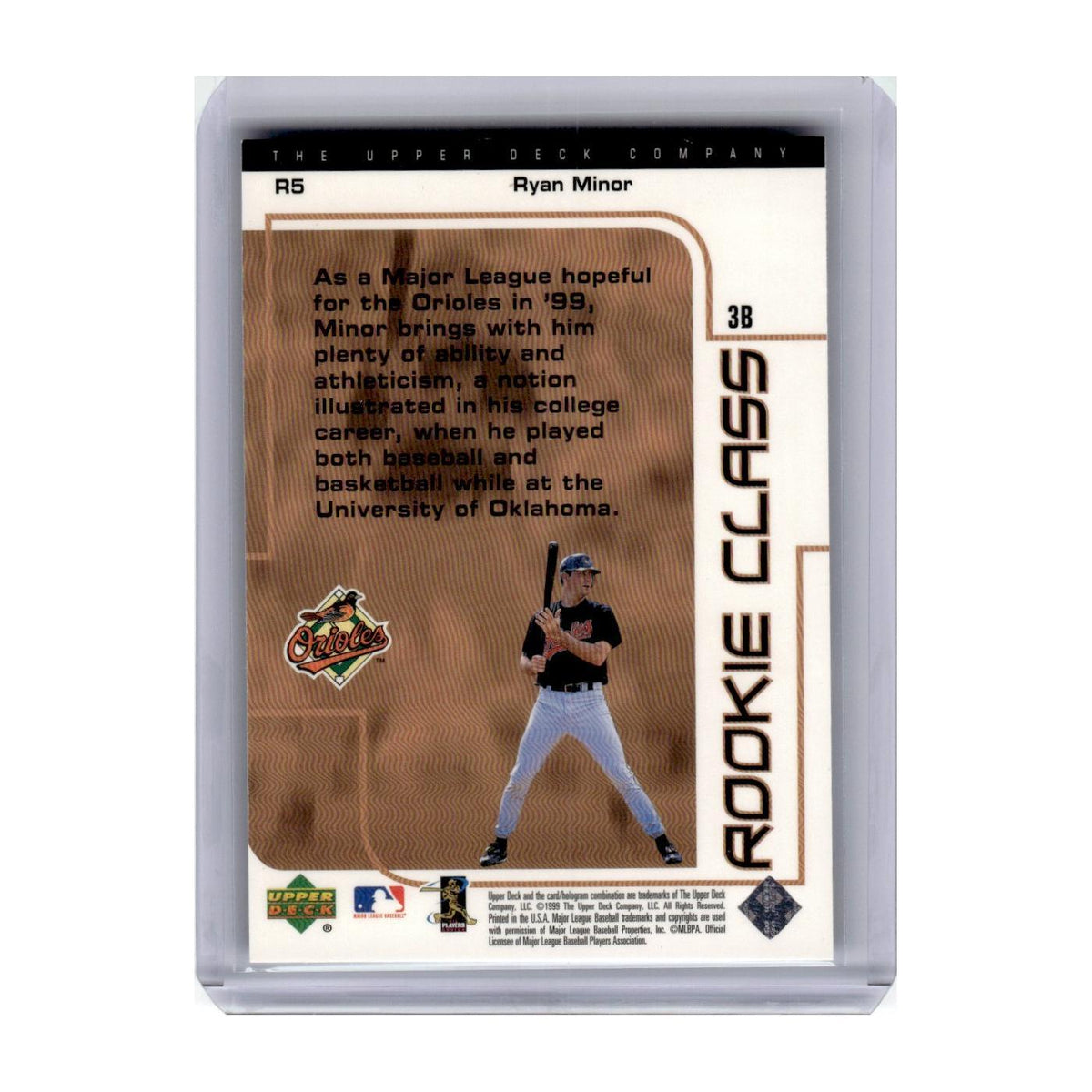 1999 UD Choice Rookie Class Ryan Minor Orioles #R5