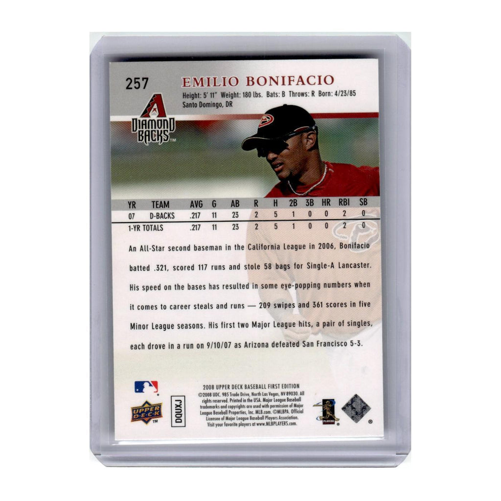 2008 Upper Deck First Edition Emilio Bonifacio RC Diamondbacks #257