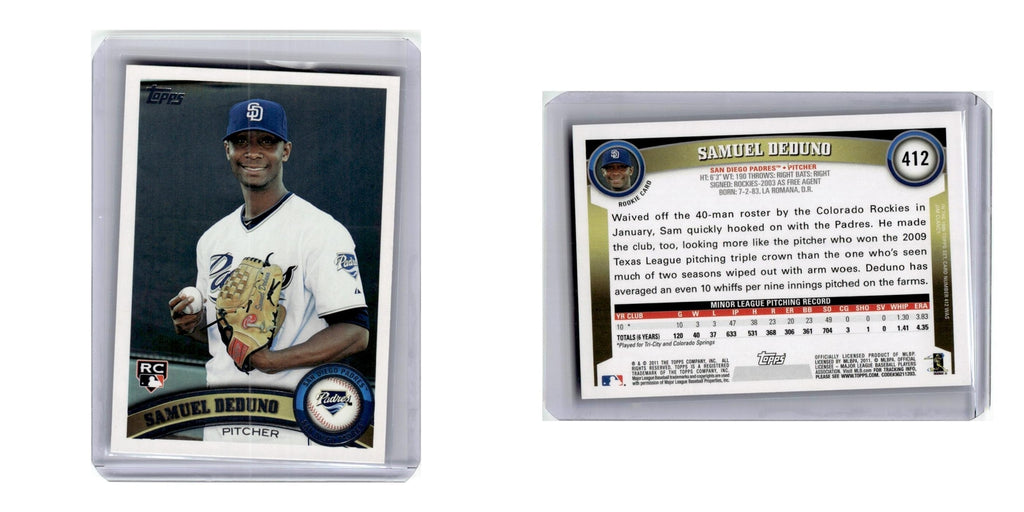 2011 Topps Samuel Deduno RC Padres #412
