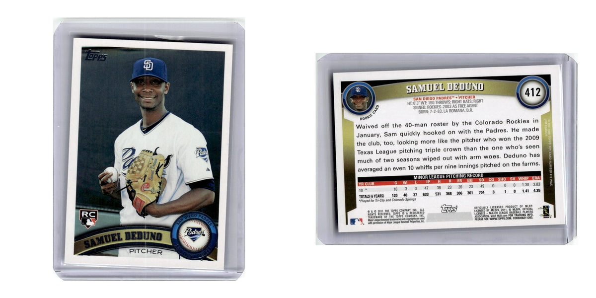 2011 Topps Samuel Deduno RC Padres #412