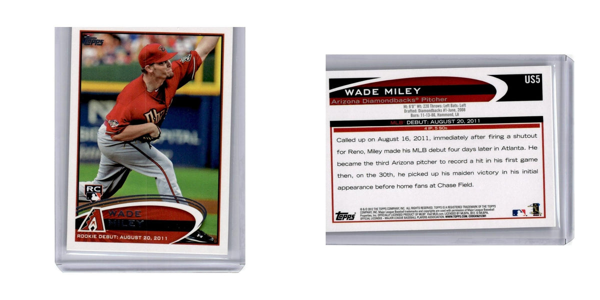 2012 Topps Update Wade Miley RC Diamondbacks #US5